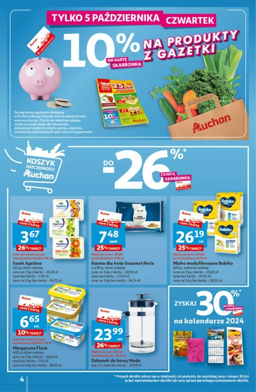 Gazetka promocyjna Auchan - ważna 05.10 do 11.10.2023 - strona 34 - produkty: Bebiko, Dzbanek, Mleko, Mleko modyfikowane, Ser, Serek