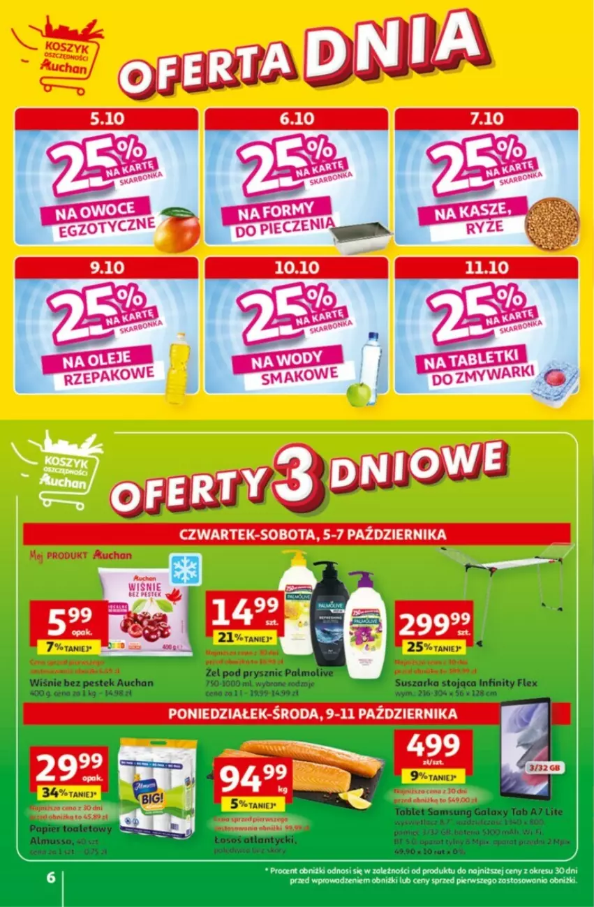 Gazetka promocyjna Auchan - ważna 05.10 do 11.10.2023 - strona 37 - produkty: Gala, Mus, Palmolive, Papier, Papier toaletowy, Samsung, Stek, Suszarka, Tablet