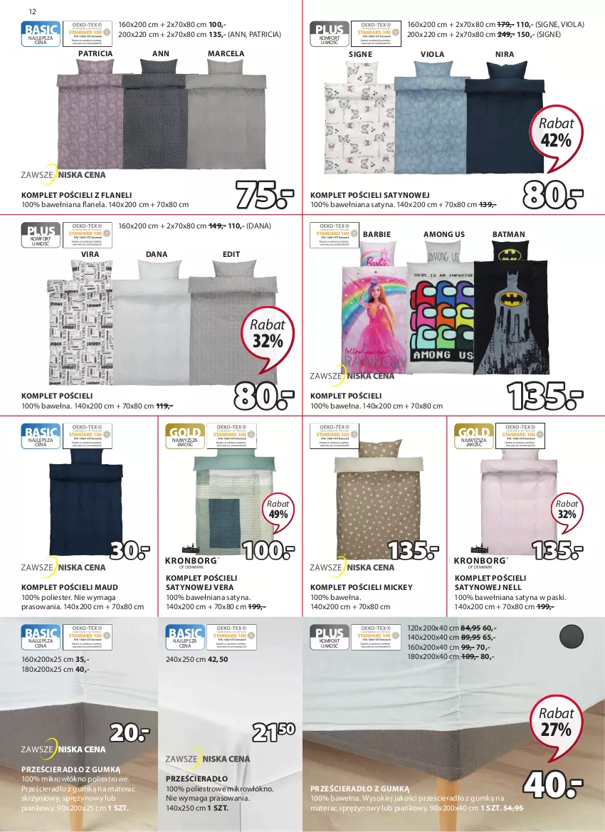 Gazetka promocyjna Jysk - Oferta tygodnia - ważna 25.01 do 31.01.2023 - strona 13 - produkty: Barbie, Komplet pościeli, Materac, Materac sprężynowy, Pościel, Prześcieradło, Sok, Tera, Wełna