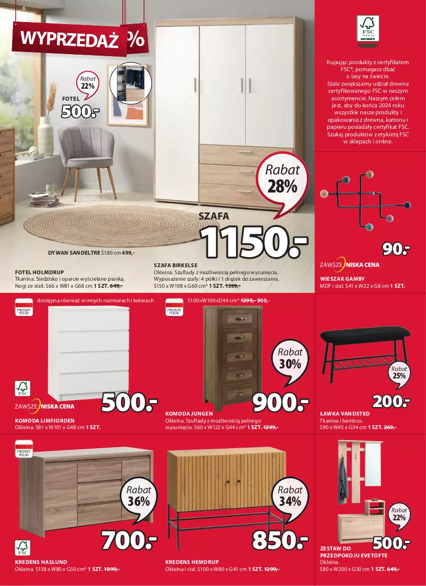 Gazetka promocyjna Jysk - Oferta tygodnia - ważna 25.01 do 31.01.2023 - strona 7 - produkty: Dywan, Fa, Fotel, Komoda, Kredens, Moda, Papier, Siedzisko, Szafa, Wieszak