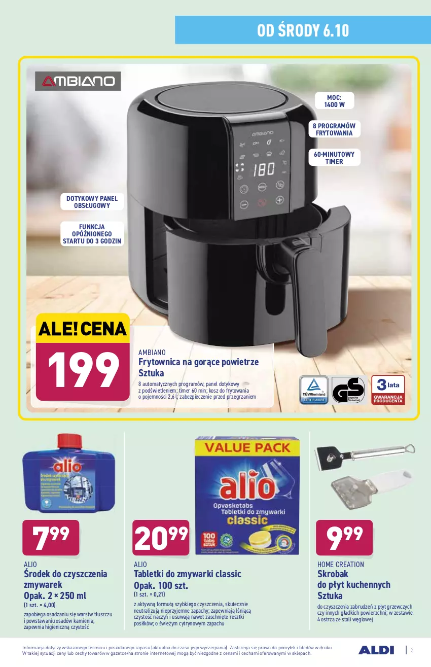 Gazetka promocyjna Aldi - OKAZJE DLA CIEBIE I DOMU - ważna 06.10 do 09.10.2021 - strona 3 - produkty: Gra, Kosz, Piec, Tablet, Tabletki do zmywarki, Zmywarki