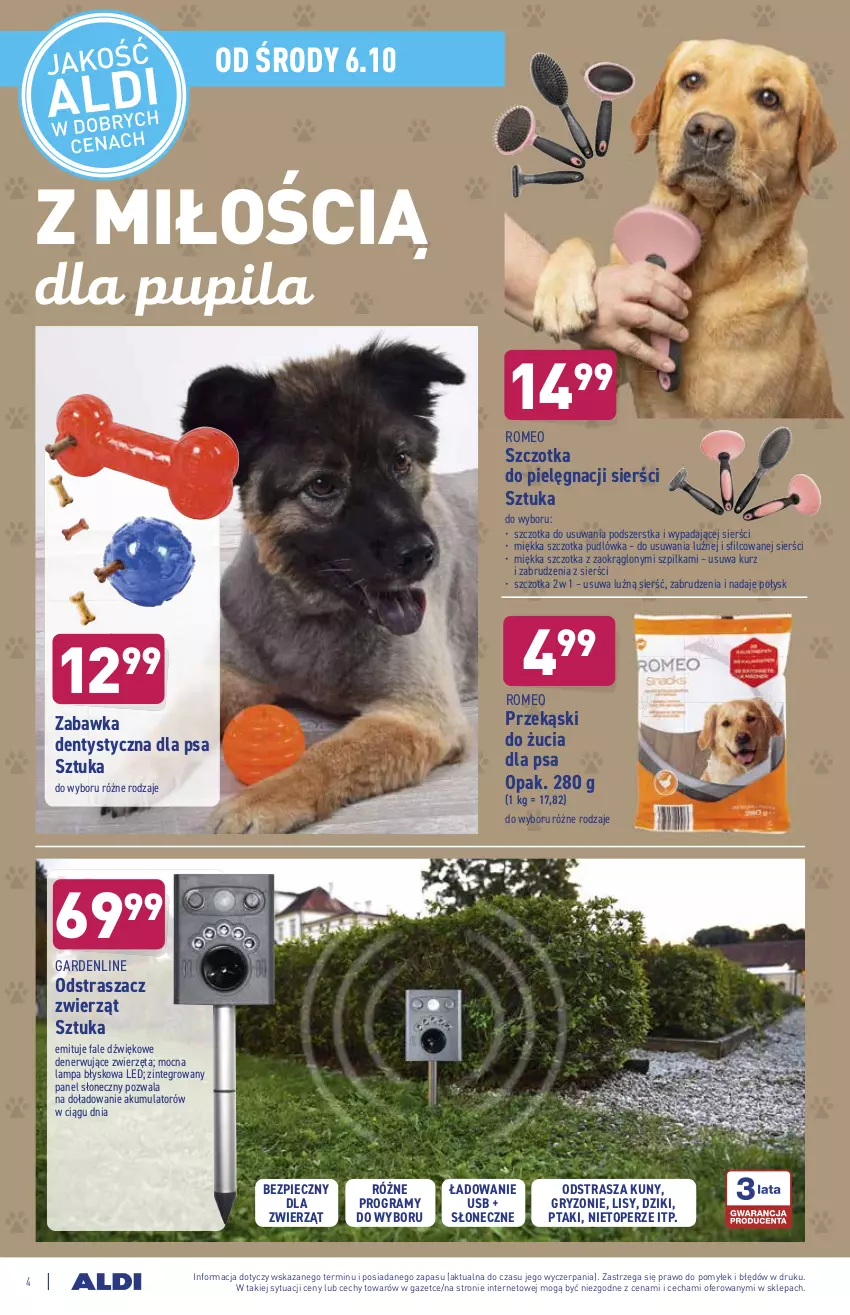 Gazetka promocyjna Aldi - OKAZJE DLA CIEBIE I DOMU - ważna 06.10 do 09.10.2021 - strona 4 - produkty: Akumulator, Fa, Gra, Gry, Lampa, Piec, Szczotka, Top, Zabawka, Zwierzęta