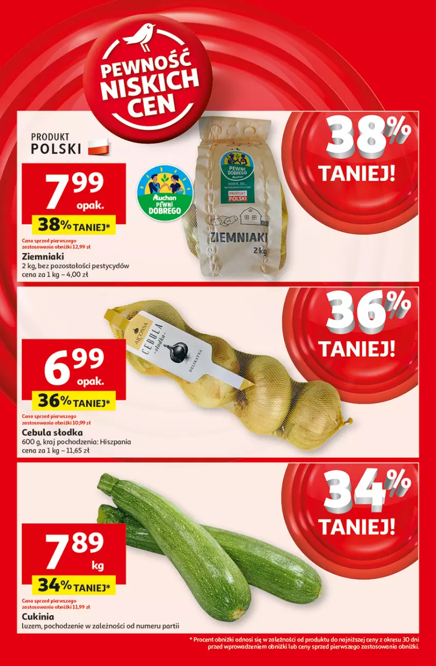 Gazetka promocyjna Auchan - z MAŁĄ CENKĄ dźwigniesz więcej! Hipermarket - ważna 06.02 do 12.02.2025 - strona 14 - produkty: Cebula, Ziemniaki