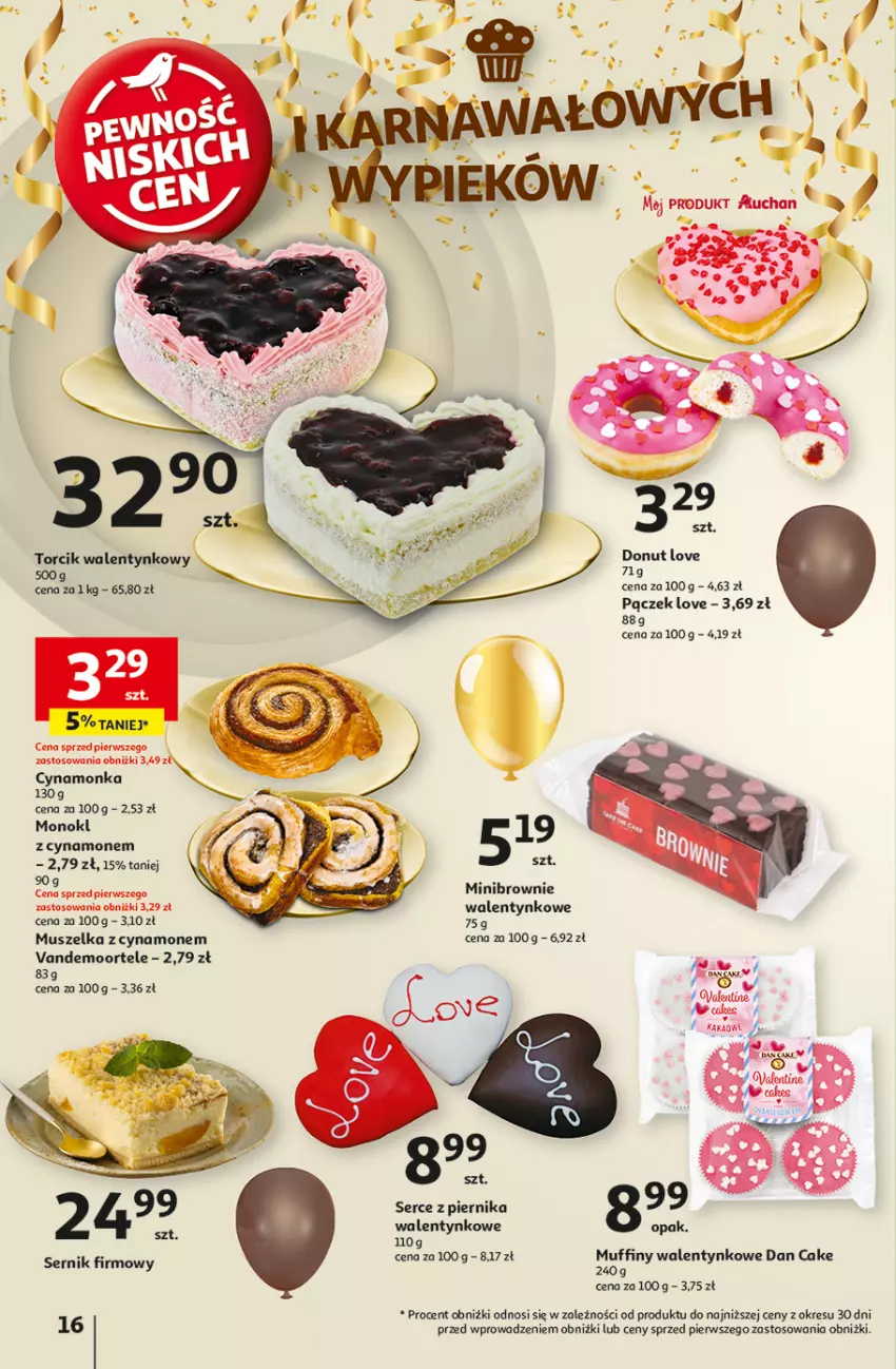 Gazetka promocyjna Auchan - z MAŁĄ CENKĄ dźwigniesz więcej! Hipermarket - ważna 06.02 do 12.02.2025 - strona 18 - produkty: Brownie, Donut, Muffiny, Mus, Pączek, Piernik, Ser