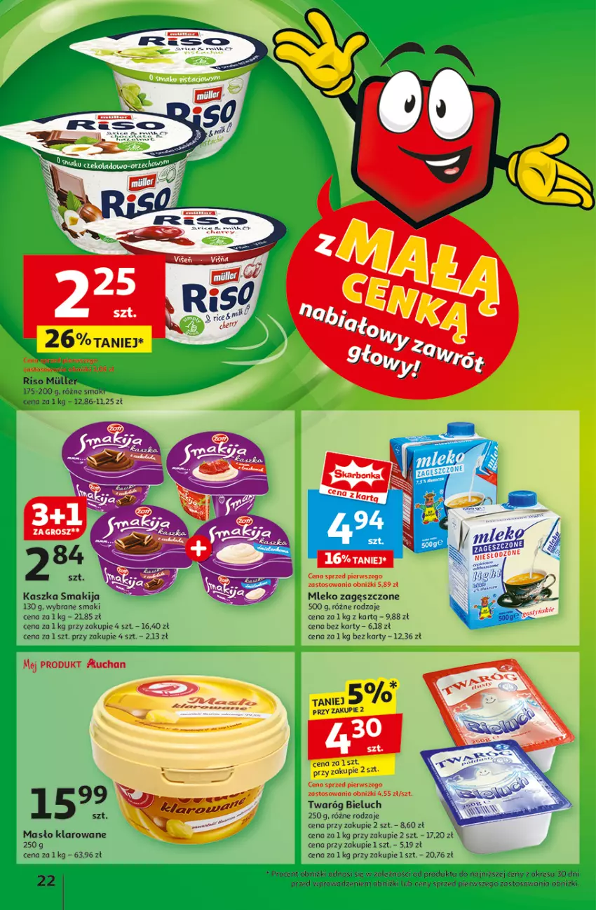 Gazetka promocyjna Auchan - z MAŁĄ CENKĄ dźwigniesz więcej! Hipermarket - ważna 06.02 do 12.02.2025 - strona 24 - produkty: Bieluch, Fa, Masło, Masło klarowane, Mleko, Twaróg