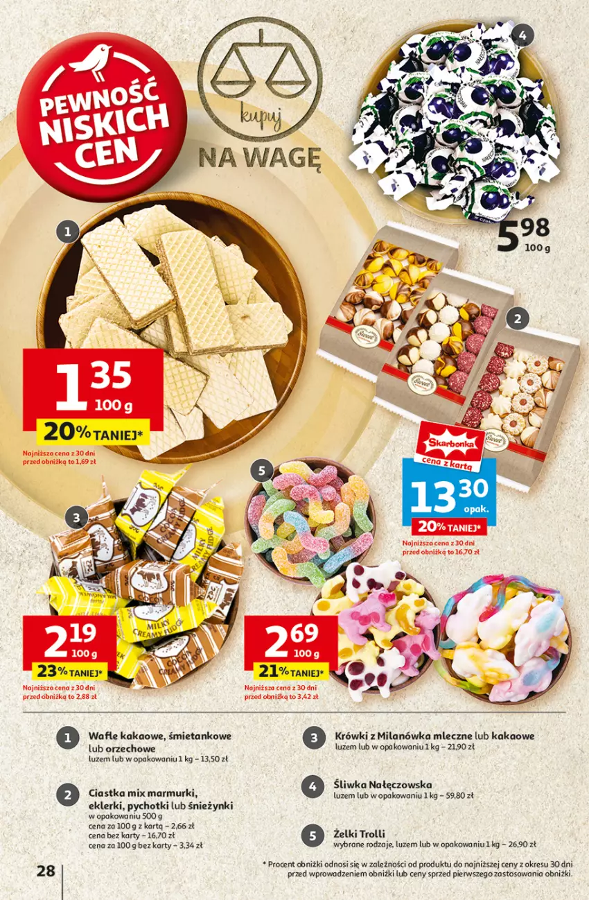 Gazetka promocyjna Auchan - z MAŁĄ CENKĄ dźwigniesz więcej! Hipermarket - ważna 06.02 do 12.02.2025 - strona 30 - produkty: Ciastka, Kakao, Wafle