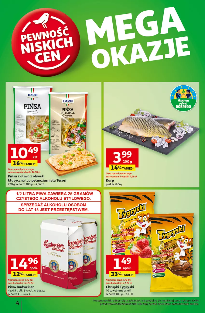 Gazetka promocyjna Auchan - z MAŁĄ CENKĄ dźwigniesz więcej! Hipermarket - ważna 06.02 do 12.02.2025 - strona 4 - produkty: Chrupki, Gra, Gry, Karp, Piwa, Piwo, Ser