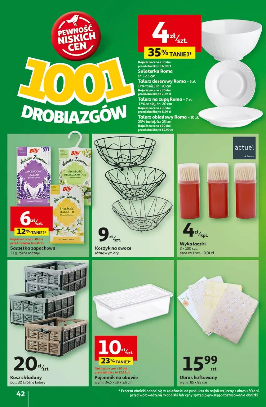 Gazetka promocyjna Auchan - z MAŁĄ CENKĄ dźwigniesz więcej! Hipermarket - ważna 06.02 do 12.02.2025 - strona 50 - produkty: Kosz, Obrus, Obuwie, Owoce, Pojemnik