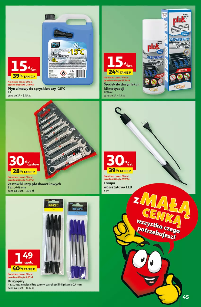 Gazetka promocyjna Auchan - z MAŁĄ CENKĄ dźwigniesz więcej! Hipermarket - ważna 06.02 do 12.02.2025 - strona 53 - produkty: Długopis, Lampa, Tusz, Zestaw kluczy, Zestaw kluczy płaskooczkowych