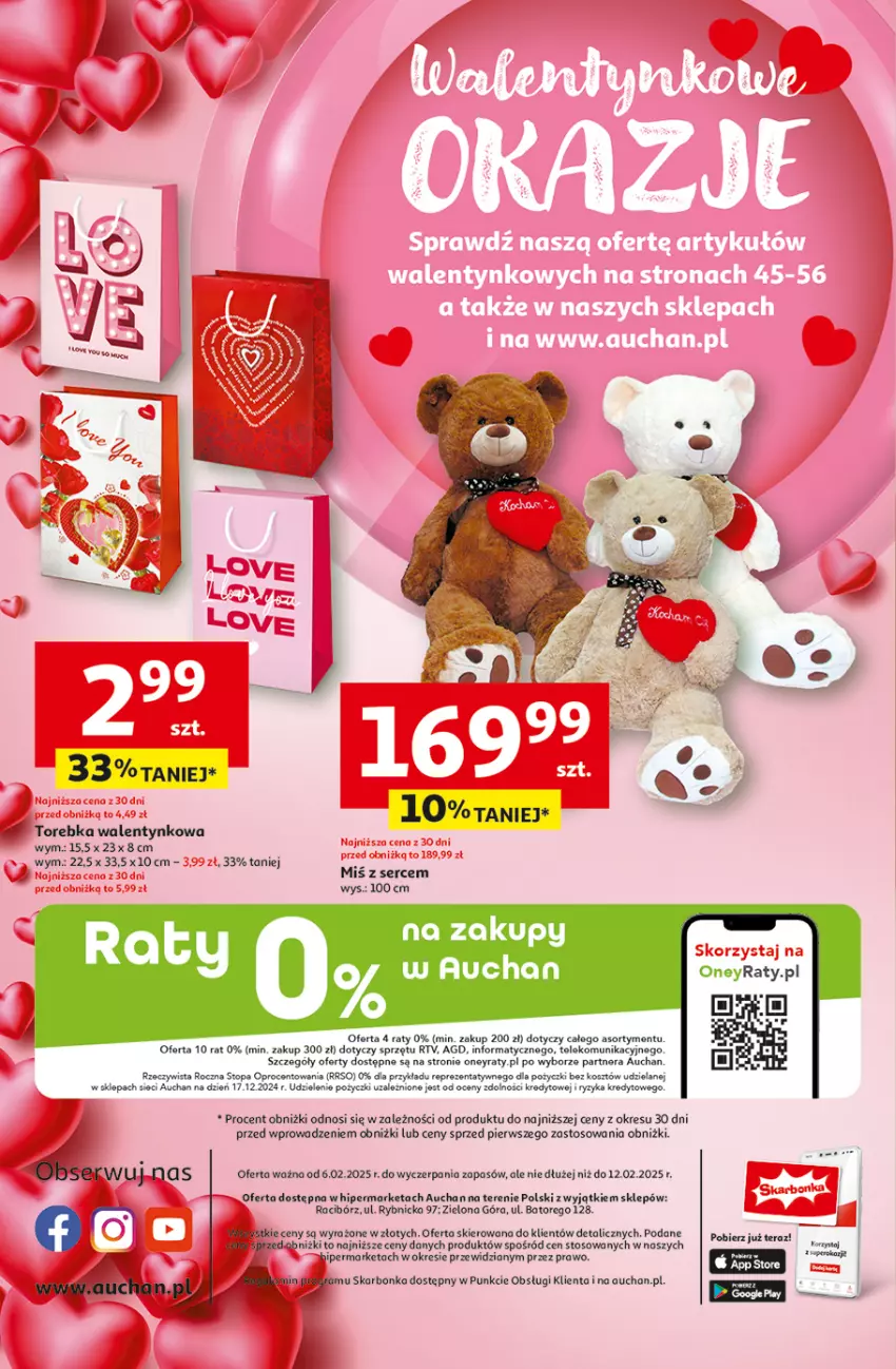 Gazetka promocyjna Auchan - z MAŁĄ CENKĄ dźwigniesz więcej! Hipermarket - ważna 06.02 do 12.02.2025 - strona 64 - produkty: Fa, Kosz, Ser, Torebka