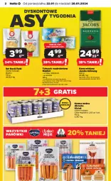 Gazetka promocyjna Netto - Artykuły spożywcze - Gazetka - ważna od 28.01 do 28.01.2024 - strona 2 - produkty: Ser, Gra, Parówki, Kawa mielona, Kawa, Jacobs Krönung, Tuńczyk, Jacobs, Olej