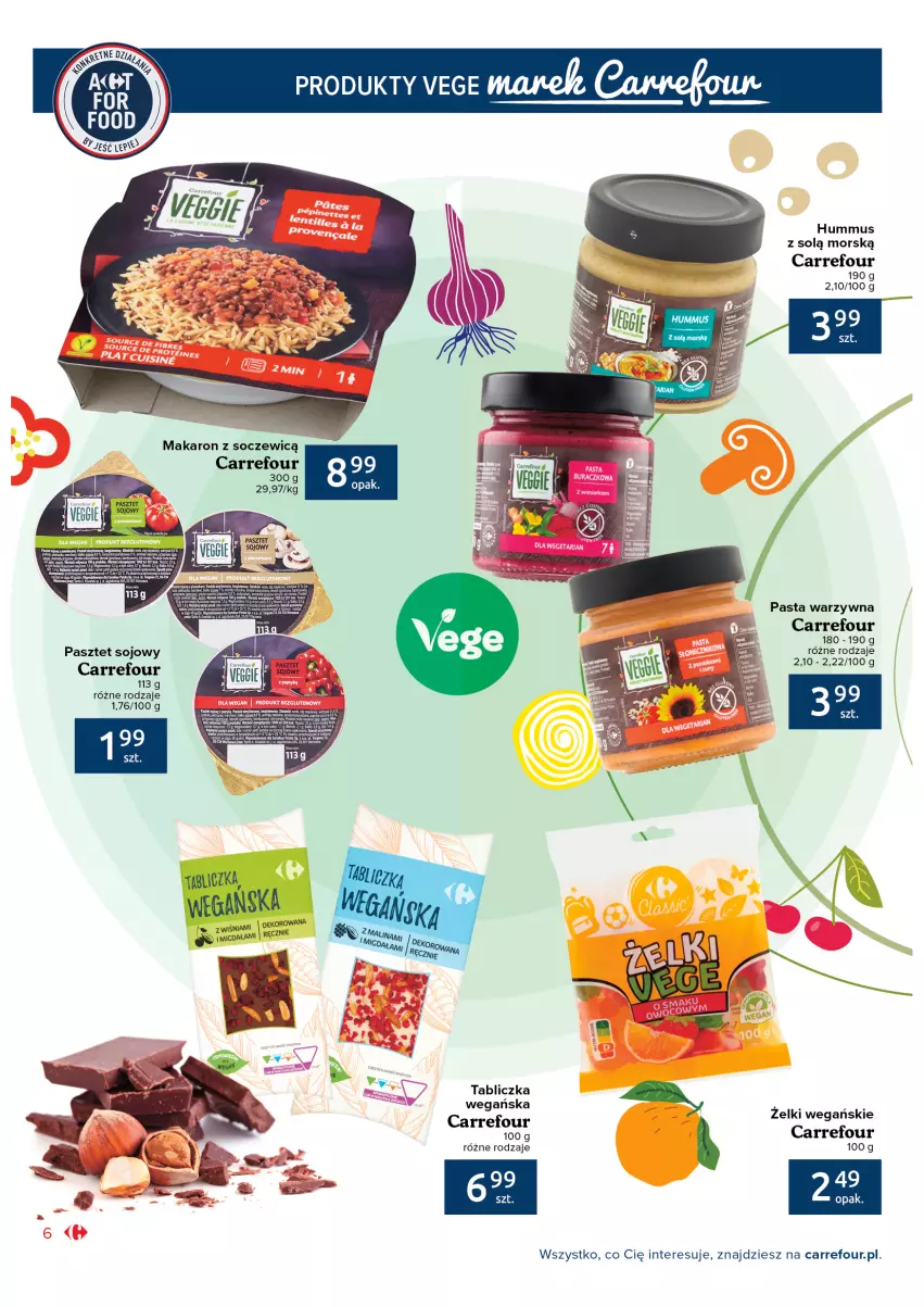 Gazetka promocyjna Carrefour - Gazetka Możemy jeść mądrze - ważna 11.01 do 23.01.2022 - strona 6 - produkty: Hummus, Makaron, Mus, Pasta warzywna, Pasztet, Sos