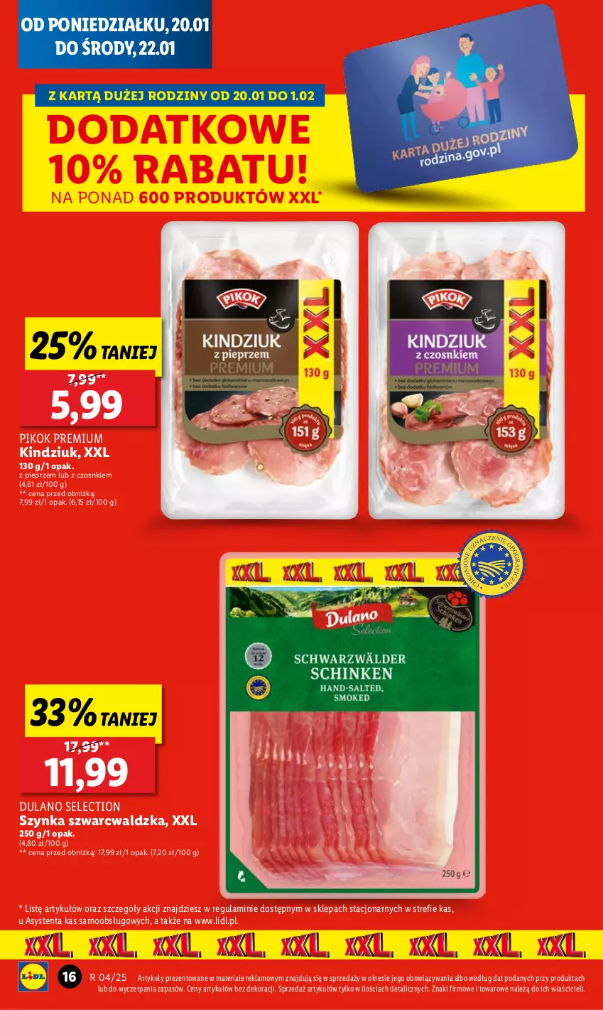 Gazetka promocyjna Lidl - GAZETKA - ważna 20.01 do 22.01.2025 - strona 20 - produkty: Dulano, Kindziuk, Pieprz, PIKOK, Szynka