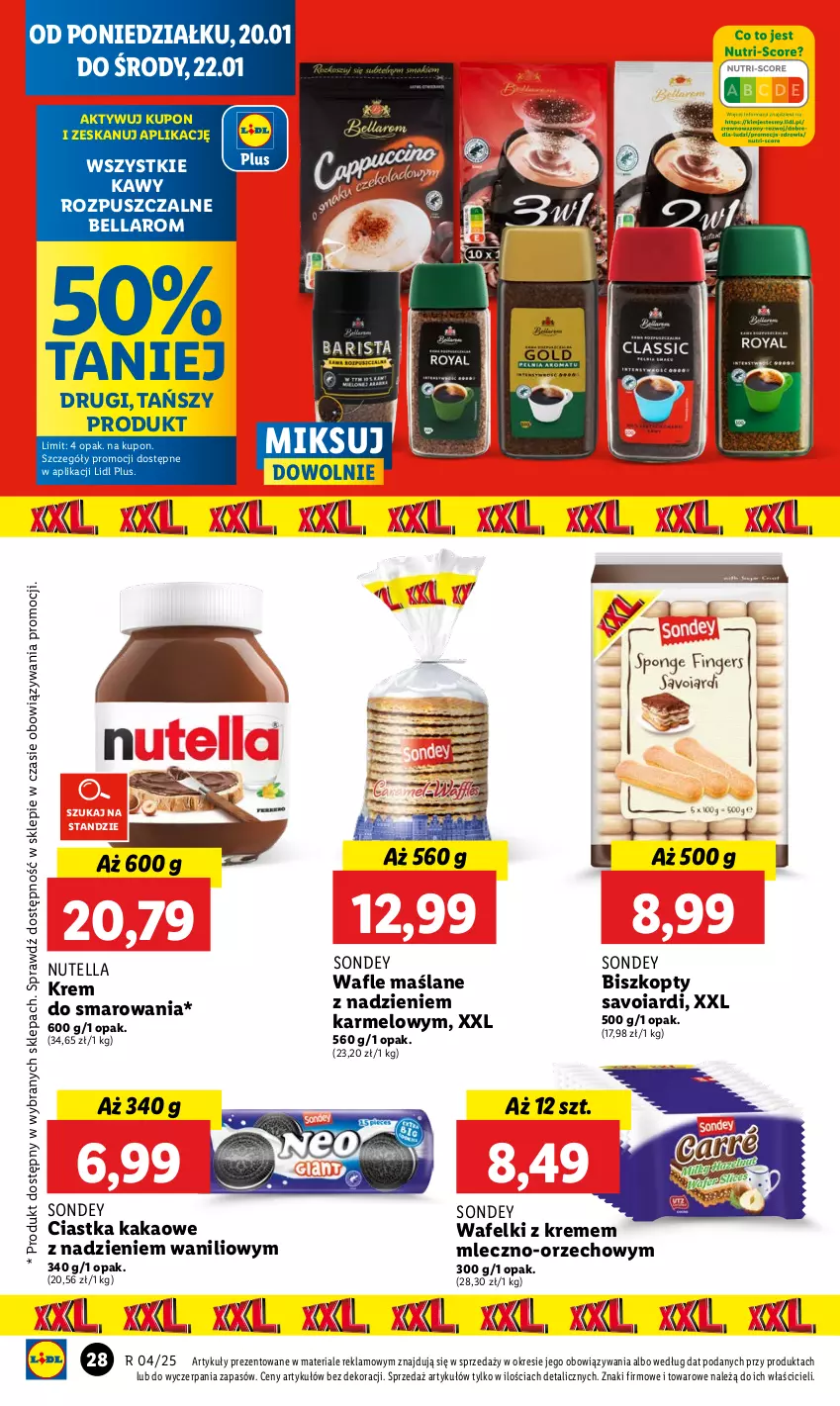 Gazetka promocyjna Lidl - GAZETKA - ważna 20.01 do 22.01.2025 - strona 32 - produkty: Bell, Bella, Biszkopty, Ciastka, Kakao, Nutella, Wafle