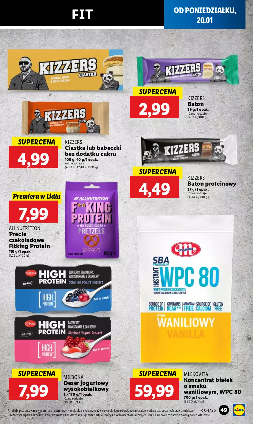 Gazetka promocyjna Lidl - GAZETKA - ważna 20.01 do 22.01.2025 - strona 51 - produkty: Babeczki, Baton, Ciastka, Deser, Jogurt, Mleko, Mlekovita, Precle, Ser, Sok