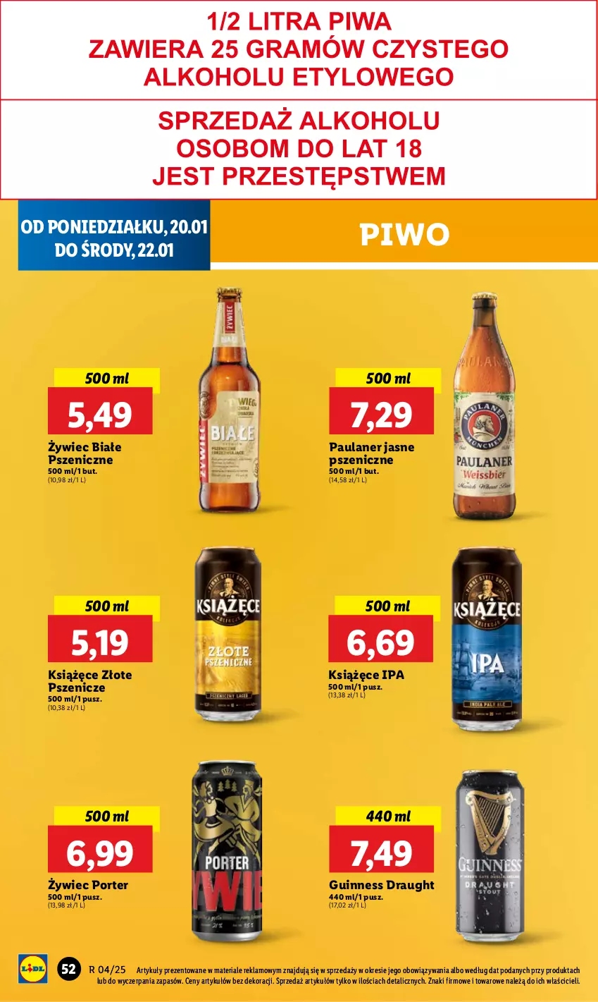 Gazetka promocyjna Lidl - GAZETKA - ważna 20.01 do 22.01.2025 - strona 54 - produkty: Książęce, Piwo, Por