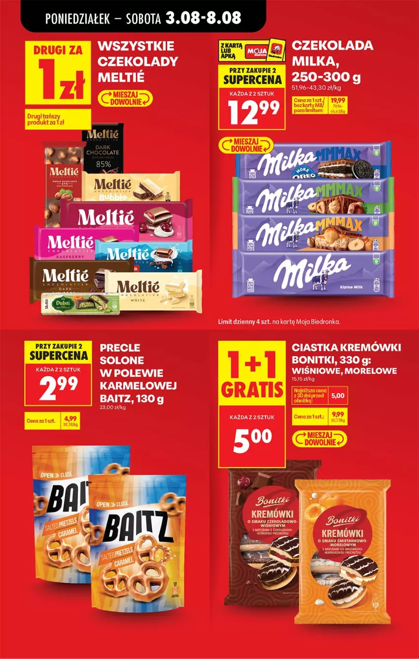 Gazetka promocyjna Biedronka - Od Poniedziałku - ważna 03.08 do 08.08.2026 - strona 11 - produkty: Milka, Precle