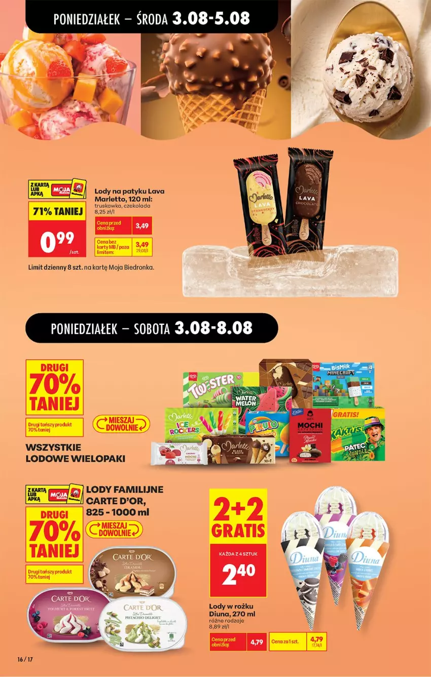Gazetka promocyjna Biedronka - Od Poniedziałku - ważna 03.08 do 08.08.2026 - strona 18 - produkty: Carte d'Or, Czekolada, Fa, Lody