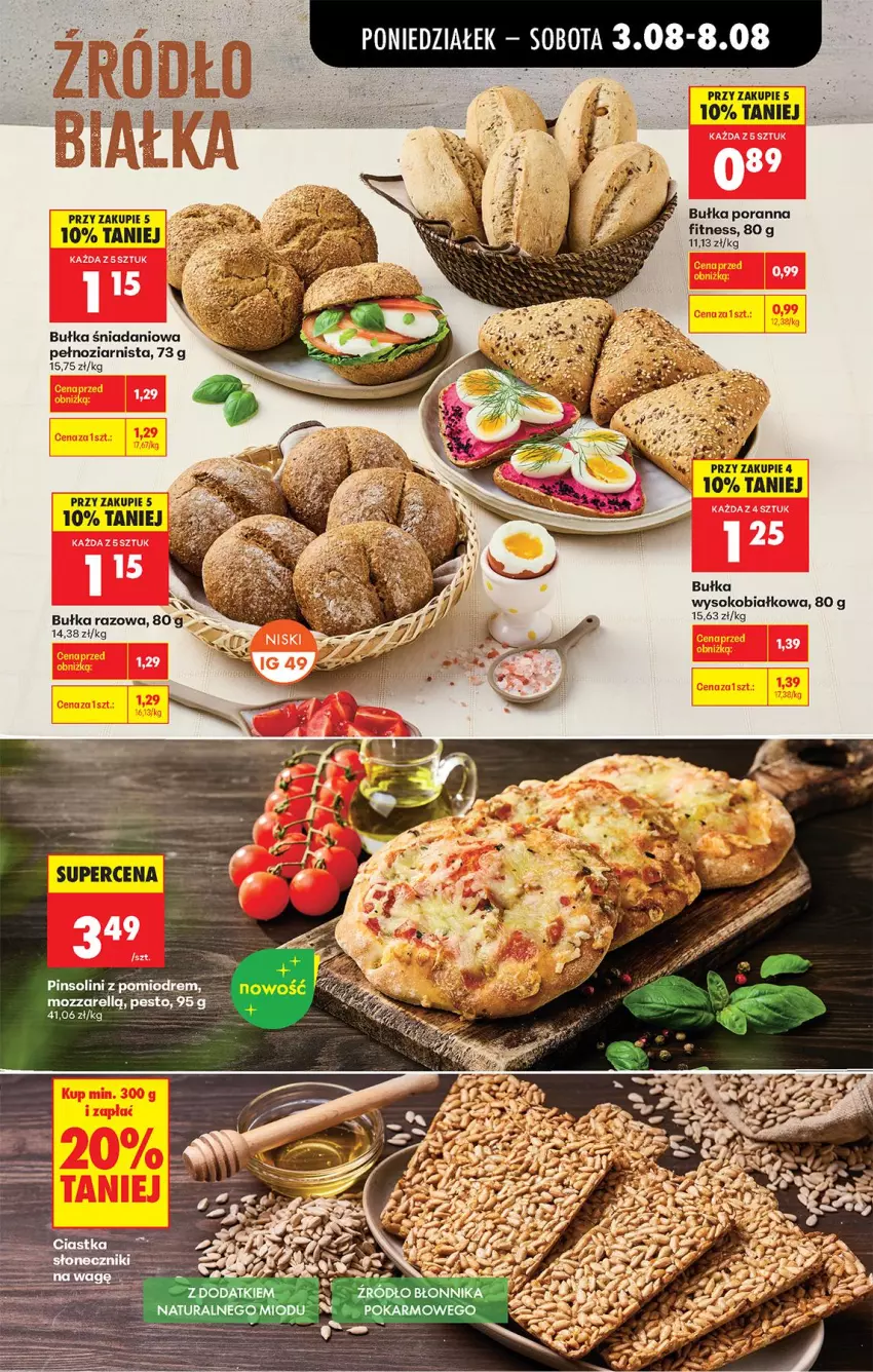 Gazetka promocyjna Biedronka - Od Poniedziałku - ważna 03.08 do 08.08.2026 - strona 33 - produkty: Bułka, Danio, Fa, Pesto, Por, Sok