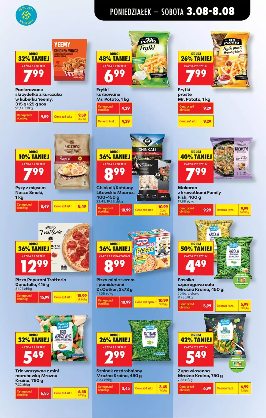 Gazetka promocyjna Biedronka - Od Poniedziałku - ważna 03.08 do 08.08.2026 - strona 45 - produkty: Fa, Frytki, Kurczak, Makaron, Pizza, Skrzydełka z kurczaka, Sos, Zupa