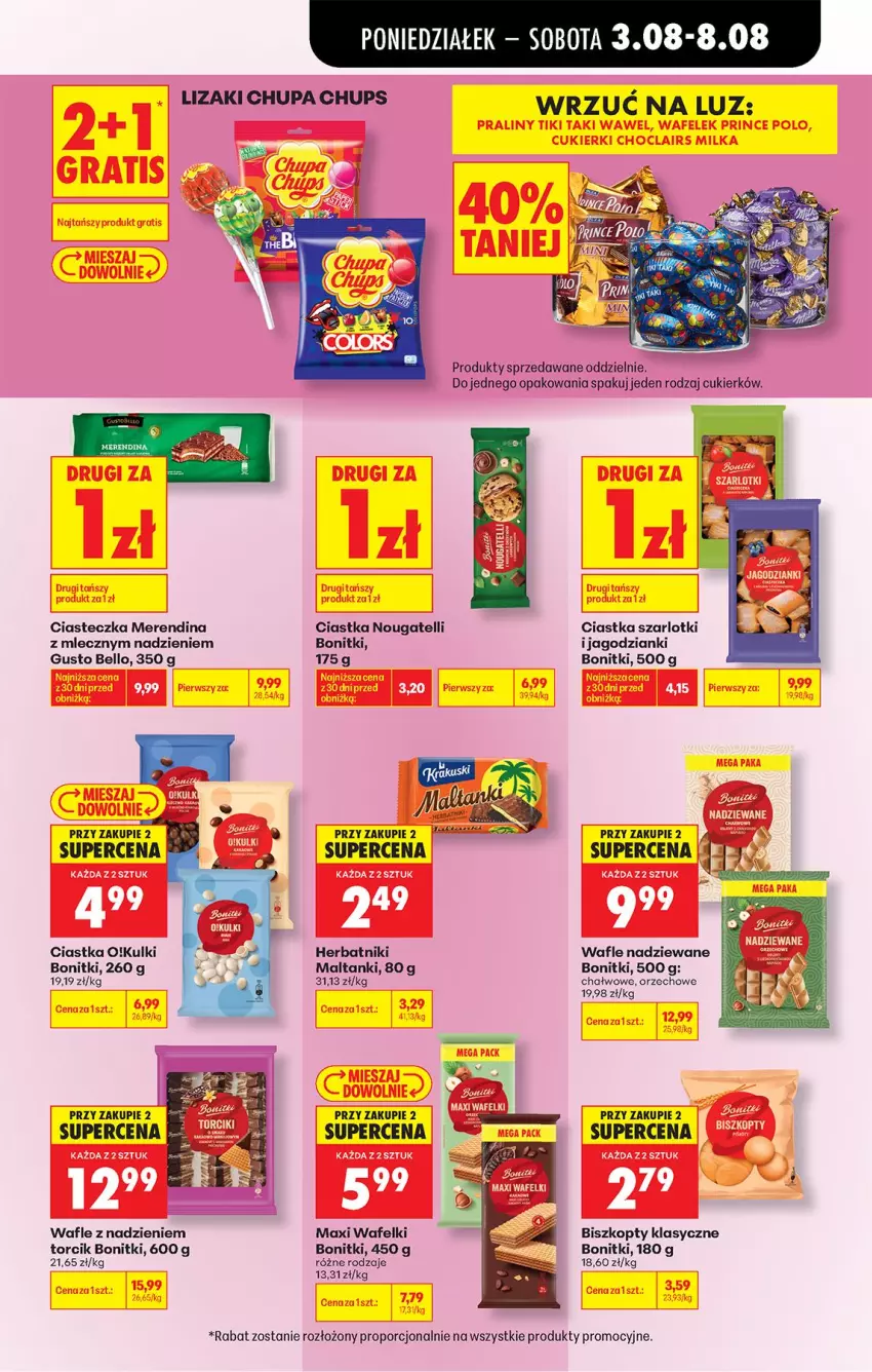 Gazetka promocyjna Biedronka - Od Poniedziałku - ważna 03.08 do 08.08.2026 - strona 53 - produkty: Bell, Biszkopty, Bonitki, Chupa Chups, Ciastka, Cukier, Herbatniki, Lizaki, Por, Wafle