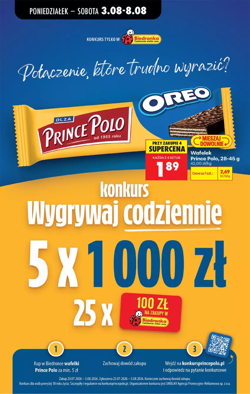 Gazetka promocyjna Biedronka - Od Poniedziałku - ważna 03.08 do 08.08.2026 - strona 57 - produkty: Mola, Prince Polo, Wafelek