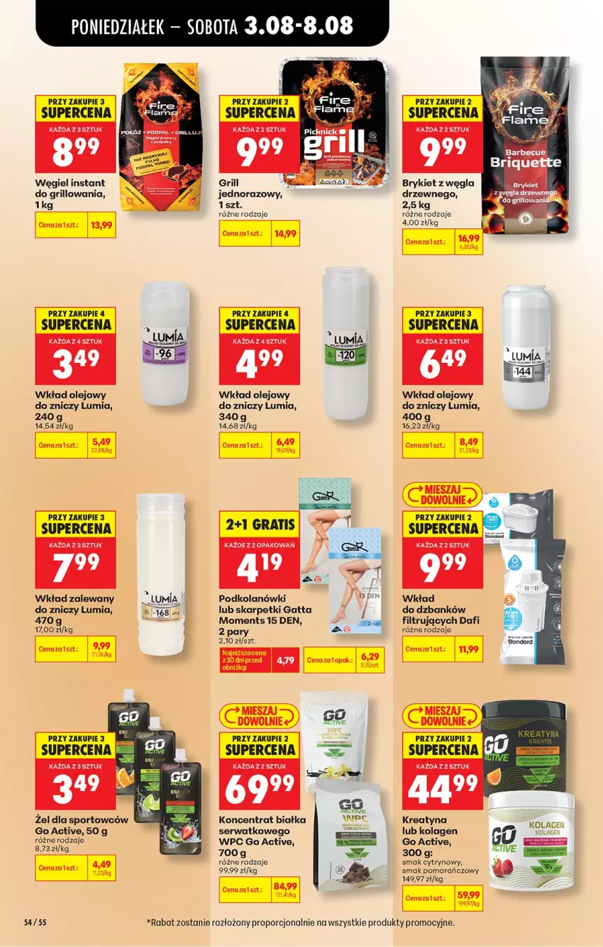 Gazetka promocyjna Biedronka - Od Poniedziałku - ważna 03.08 do 08.08.2026 - strona 78 - produkty: Gatta, Grill, Karp, Kolagen, Moments, Olej, Por, Ser, Skarpetki, Sport, Wkład olejowy, Znicz