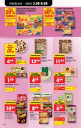 Gazetka promocyjna Biedronka - Od Poniedziałku - Gazetka - ważna od 08.08 do 08.08.2026 - strona 58 - produkty: Pistacje, Kit Kat, Lajkonik, Nesquik, Bell, Grissini, Chipsy, Lion, Crunchips, Baton, Mieszanka orzechowa, Danio, Chleb, Gofry, Precelki, Krakersy