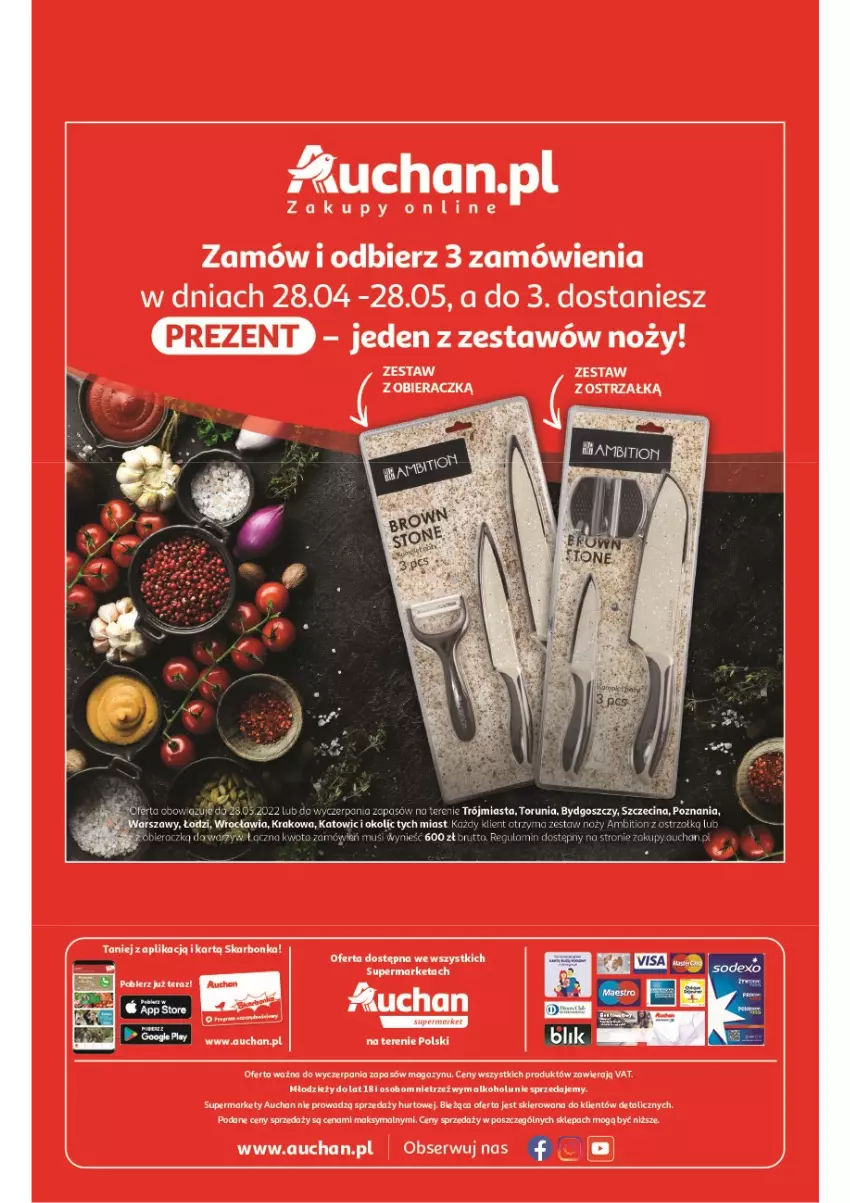 Gazetka promocyjna Auchan - Wiosenne superoferty są w cenie Supermarkety - ważna 05.05 do 11.05.2022 - strona 16 - produkty: Noż, Ser, Tera