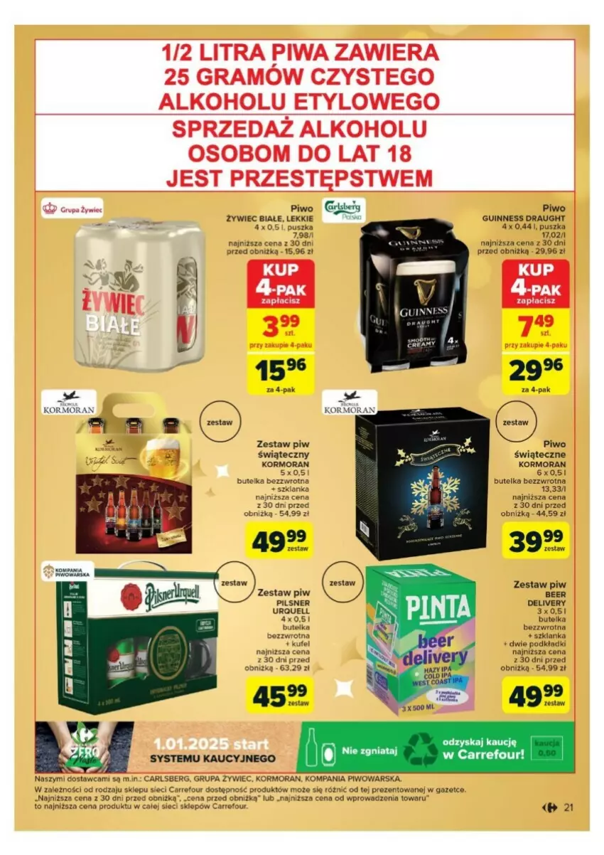 Gazetka promocyjna Carrefour - ważna 03.12 do 24.12.2024 - strona 14 - produkty: Carlsberg, Gra, Piwa, Piwo, Podkład, Szklanka