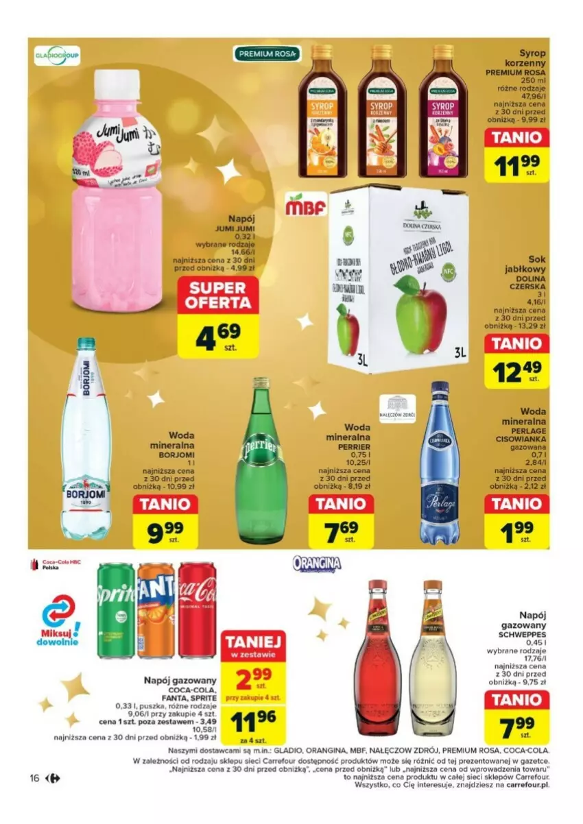 Gazetka promocyjna Carrefour - ważna 03.12 do 24.12.2024 - strona 8 - produkty: Coca-Cola, Fa, Fanta, Gin, Napój, Napój gazowany, Schweppes, Sprite, Woda, Woda mineralna