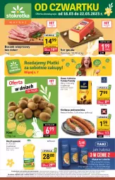 Gazetka promocyjna Stokrotka - Market - Gazetka - ważna od 22.03 do 22.03.2023 - strona 1 - produkty: Tchibo, Lubella, Makaron, Warzywa, Kujawski, Ser, Bell, Kawa mielona, Kawa, Kiwi, Kiełbasa podwawelska, Wawel, Boczek, Tchibo Family, Owoce, Bella, POLMLEK, Gouda, Olej, Kiełbasa, Mięso, Boczek wieprzowy, Fa