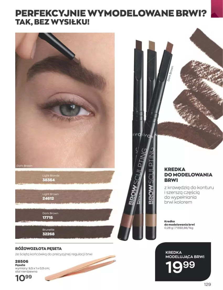 Gazetka promocyjna Avon - Katalog Avon 12/2022 kampania grudzień - ważna 01.12 do 31.12.2022 - strona 129 - produkty: Kredka, Pęseta