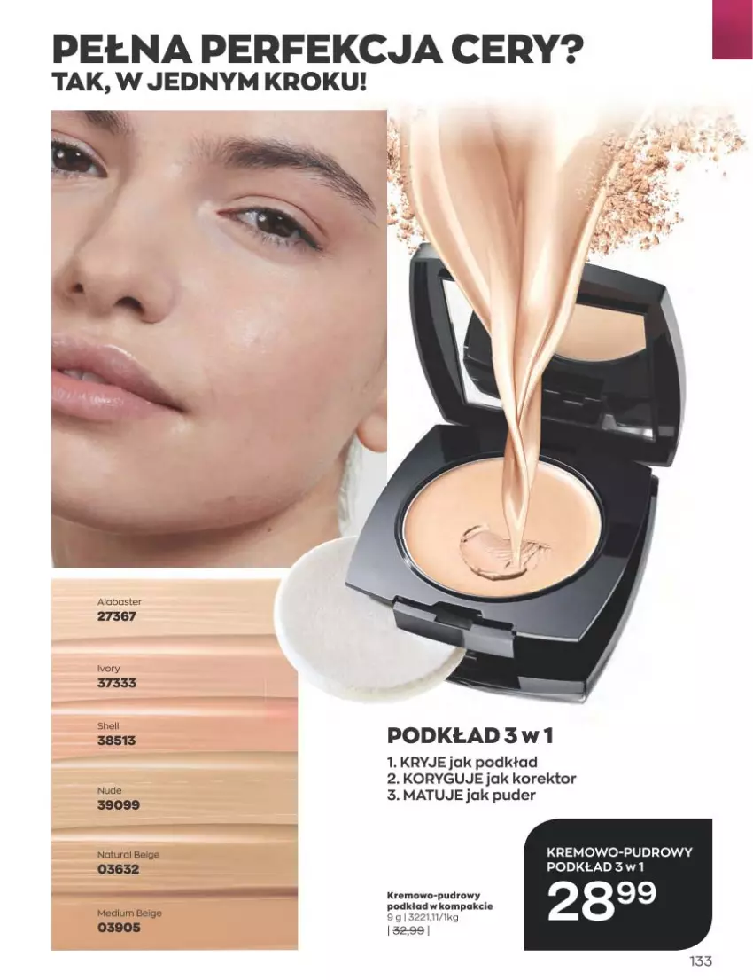 Gazetka promocyjna Avon - Katalog Avon 12/2022 kampania grudzień - ważna 01.12 do 31.12.2022 - strona 133 - produkty: Podkład, Puder