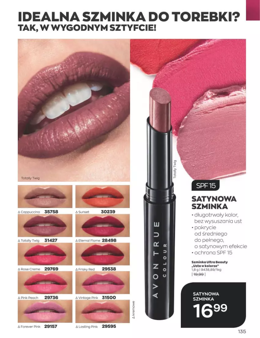 Gazetka promocyjna Avon - Katalog Avon 12/2022 kampania grudzień - ważna 01.12 do 31.12.2022 - strona 135 - produkty: Inka, Szminka