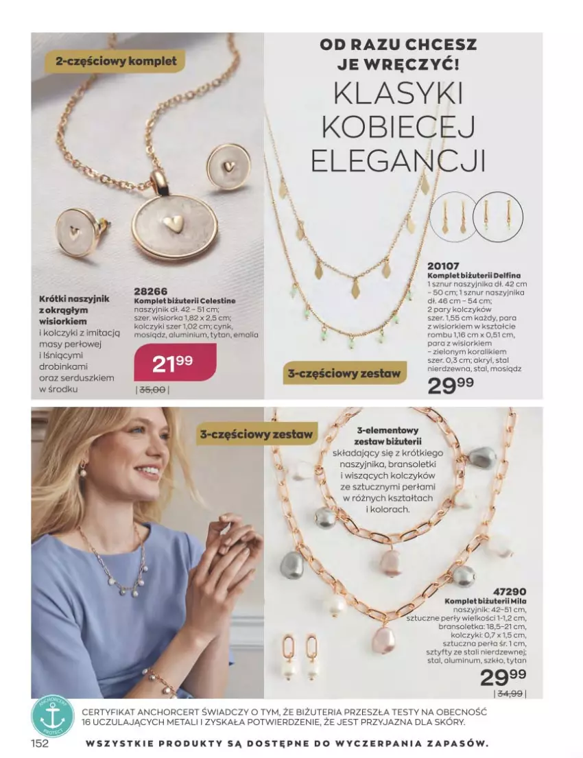 Gazetka promocyjna Avon - Katalog Avon 12/2022 kampania grudzień - ważna 01.12 do 31.12.2022 - strona 152 - produkty: Bransoletka, Cynk, Inka, Kolczyki, Likier, Naszyjnik, O nas, Orka, Perła, Ser, Tytan