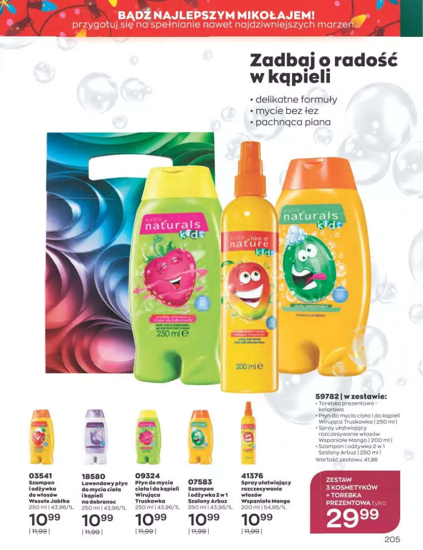 Gazetka promocyjna Avon - Katalog Avon 12/2022 kampania grudzień - ważna 01.12 do 31.12.2022 - strona 205 - produkty: Arbuz, Mango, Odżywka, Szal, Szampon, Torebka