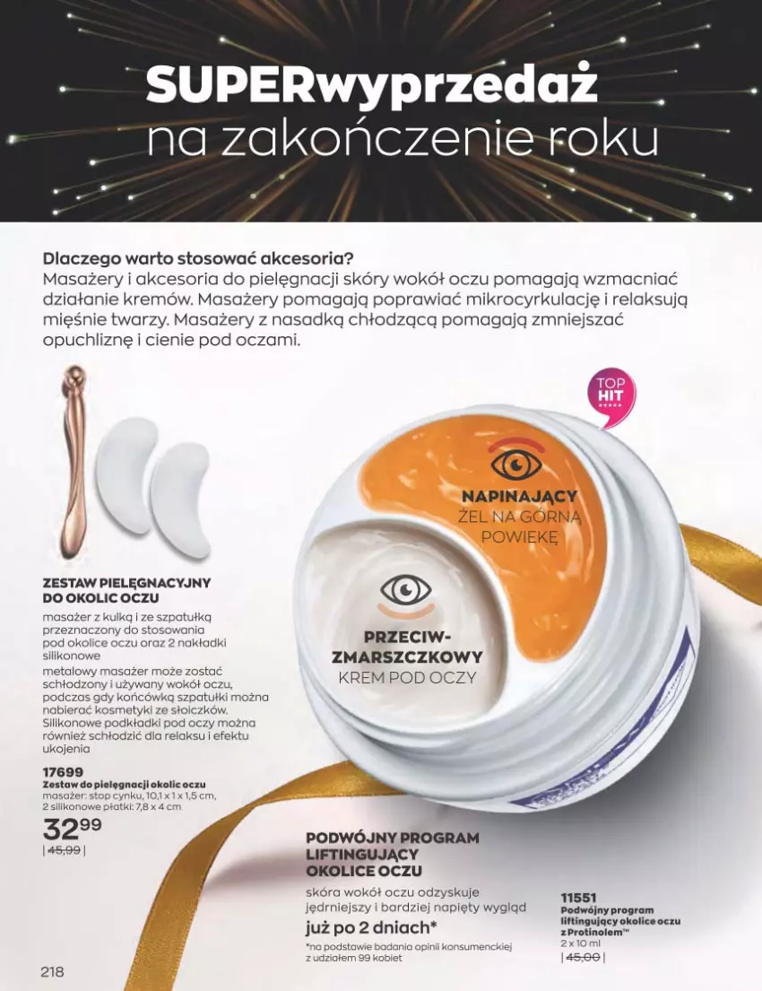 Gazetka promocyjna Avon - Katalog Avon 12/2022 kampania grudzień - ważna 01.12 do 31.12.2022 - strona 218 - produkty: Cynk, Gra, Krem pod oczy, LG, Mars, Masażer, Podkład