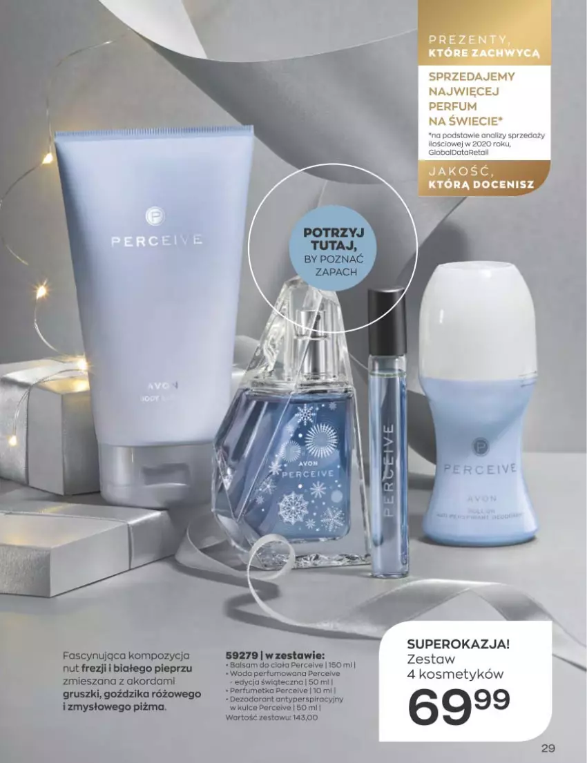 Gazetka promocyjna Avon - Katalog Avon 12/2022 kampania grudzień - ważna 01.12 do 31.12.2022 - strona 29 - produkty: Dezodorant, Fa, Gruszki, Perfum, Pieprz, Woda, Woda perfumowana