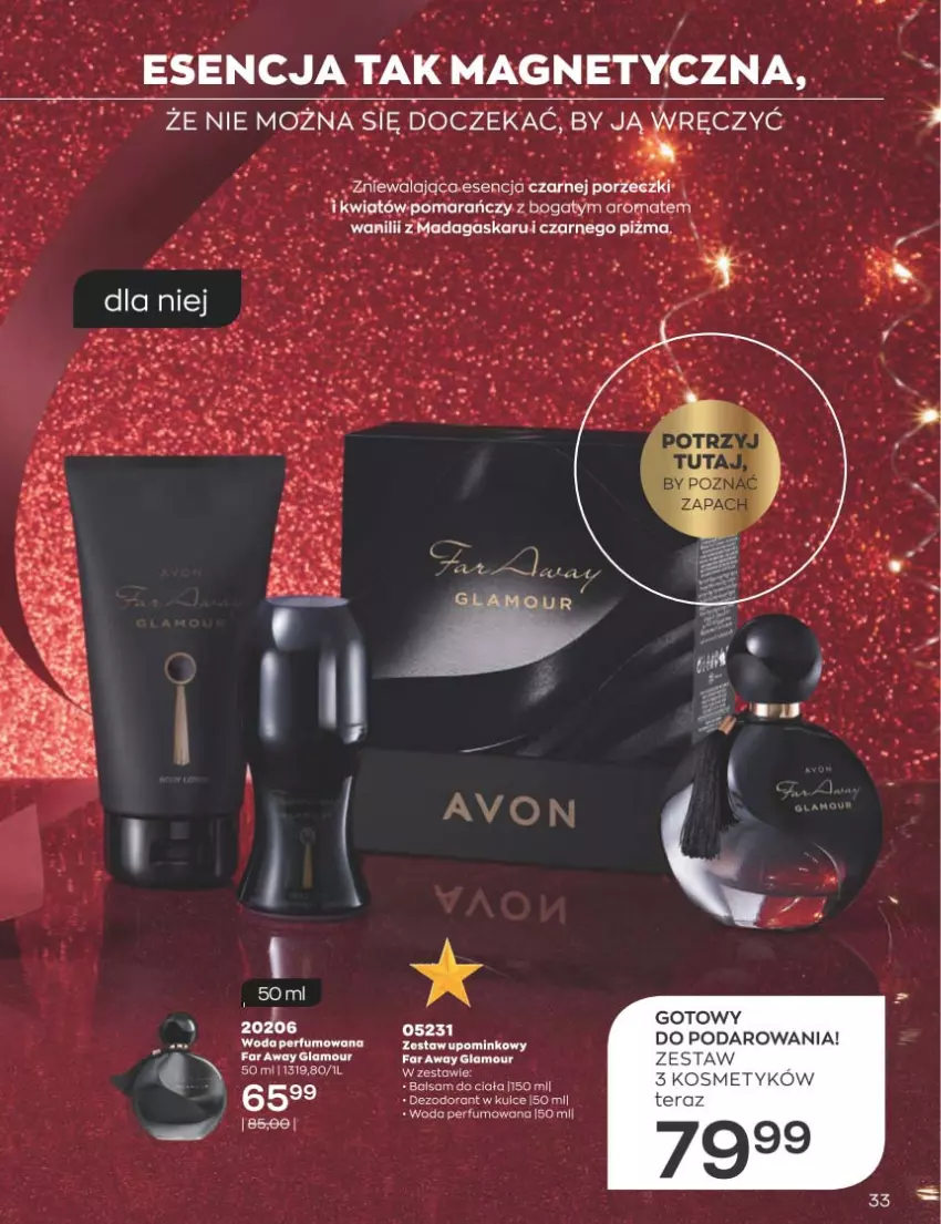 Gazetka promocyjna Avon - Katalog Avon 12/2022 kampania grudzień - ważna 01.12 do 31.12.2022 - strona 33 - produkty: Balsam do ciała, Dezodorant, Fa, Perfum, Tera