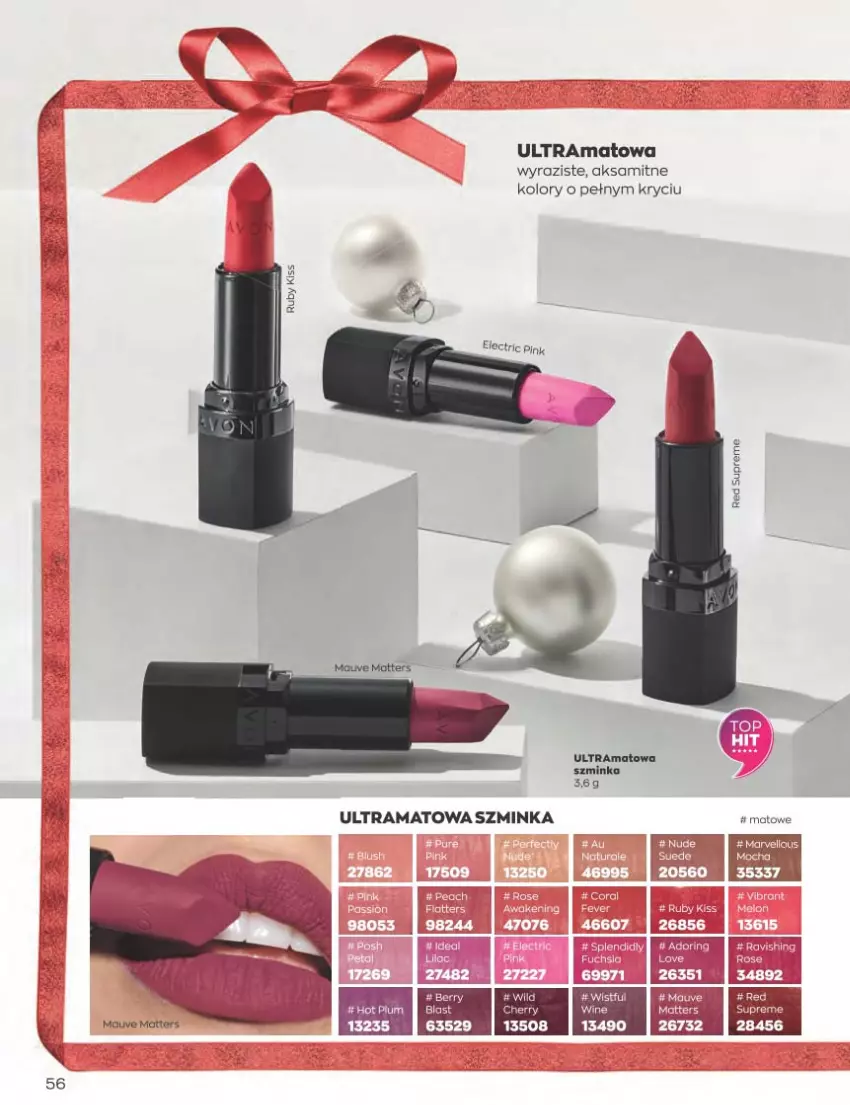 Gazetka promocyjna Avon - Katalog Avon 12/2022 kampania grudzień - ważna 01.12 do 31.12.2022 - strona 56 - produkty: Aksam, Inka, Rama, Szminka