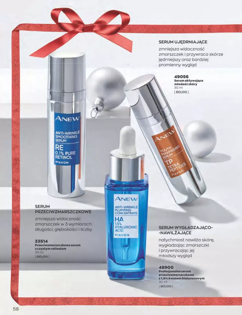 Gazetka promocyjna Avon - Katalog Avon 12/2022 kampania grudzień - ważna 01.12 do 31.12.2022 - strona 58 - produkty: Anew, Mars, Rum, Ser, Serum