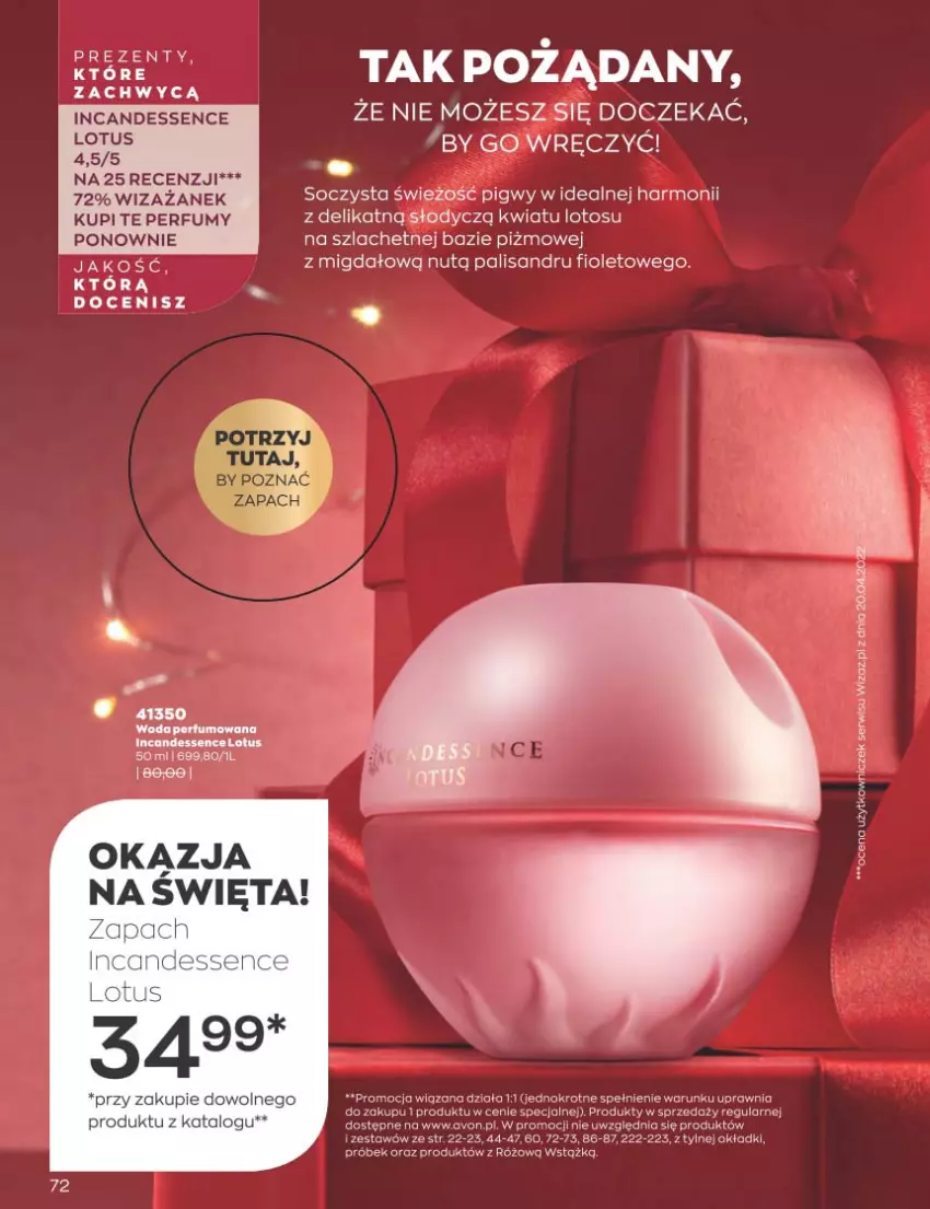 Gazetka promocyjna Avon - Katalog Avon 12/2022 kampania grudzień - ważna 01.12 do 31.12.2022 - strona 72 - produkty: Perfum, Ser