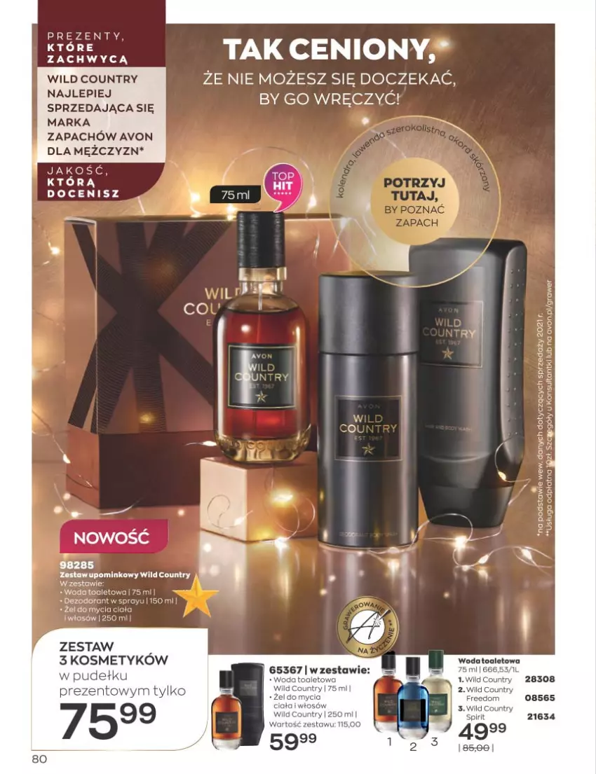 Gazetka promocyjna Avon - Katalog Avon 12/2022 kampania grudzień - ważna 01.12 do 31.12.2022 - strona 80 - produkty: Dezodorant, Gra, Woda, Woda toaletowa