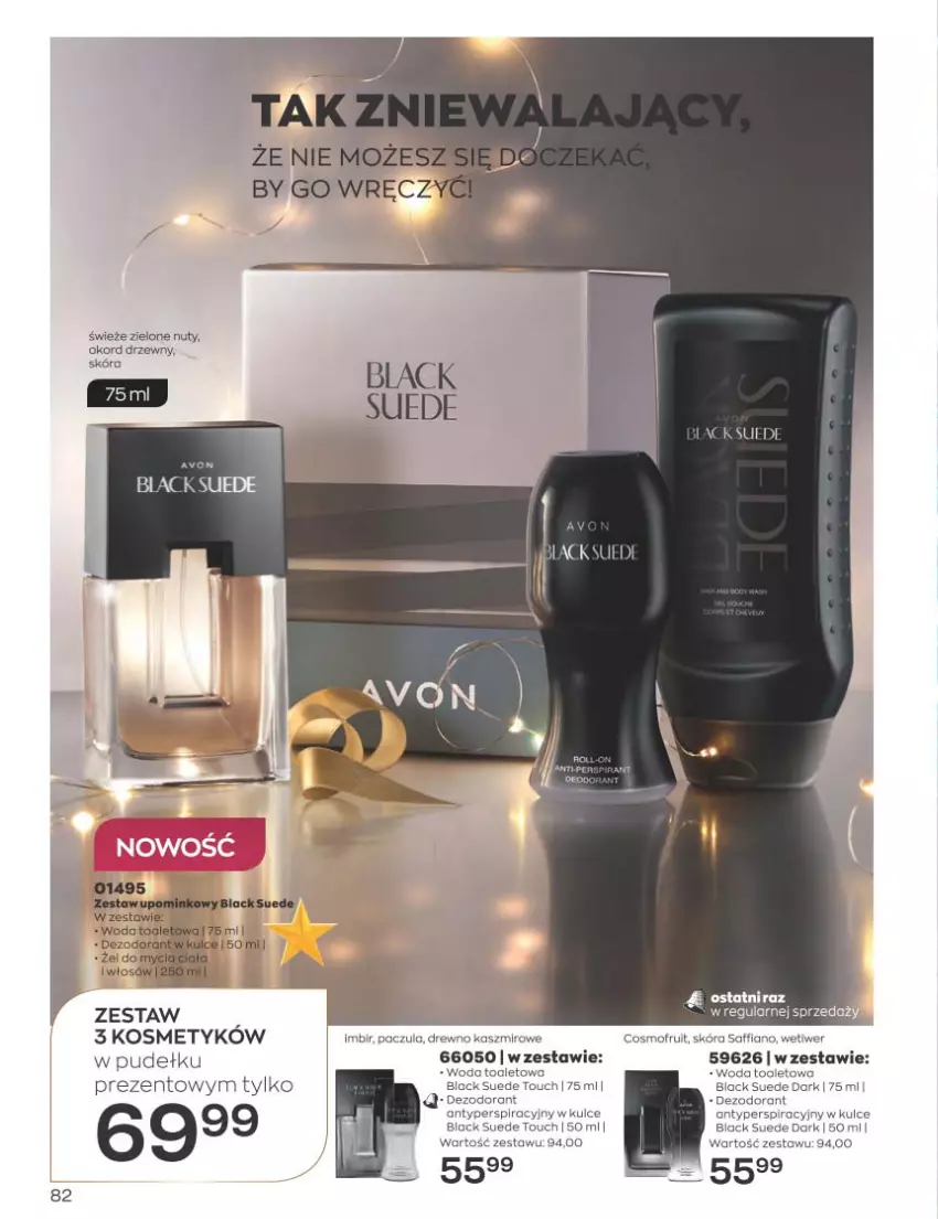 Gazetka promocyjna Avon - Katalog Avon 12/2022 kampania grudzień - ważna 01.12 do 31.12.2022 - strona 82 - produkty: Dezodorant, Lack, Nuty, Woda, Woda toaletowa