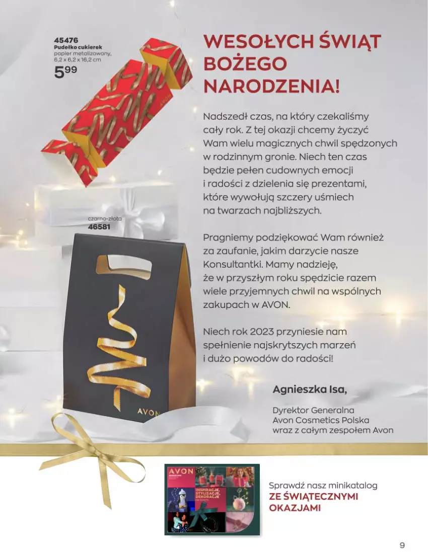 Gazetka promocyjna Avon - Katalog Avon 12/2022 kampania grudzień - ważna 01.12 do 31.12.2022 - strona 9 - produkty: Cukier, Fa, JBL, Pudełko