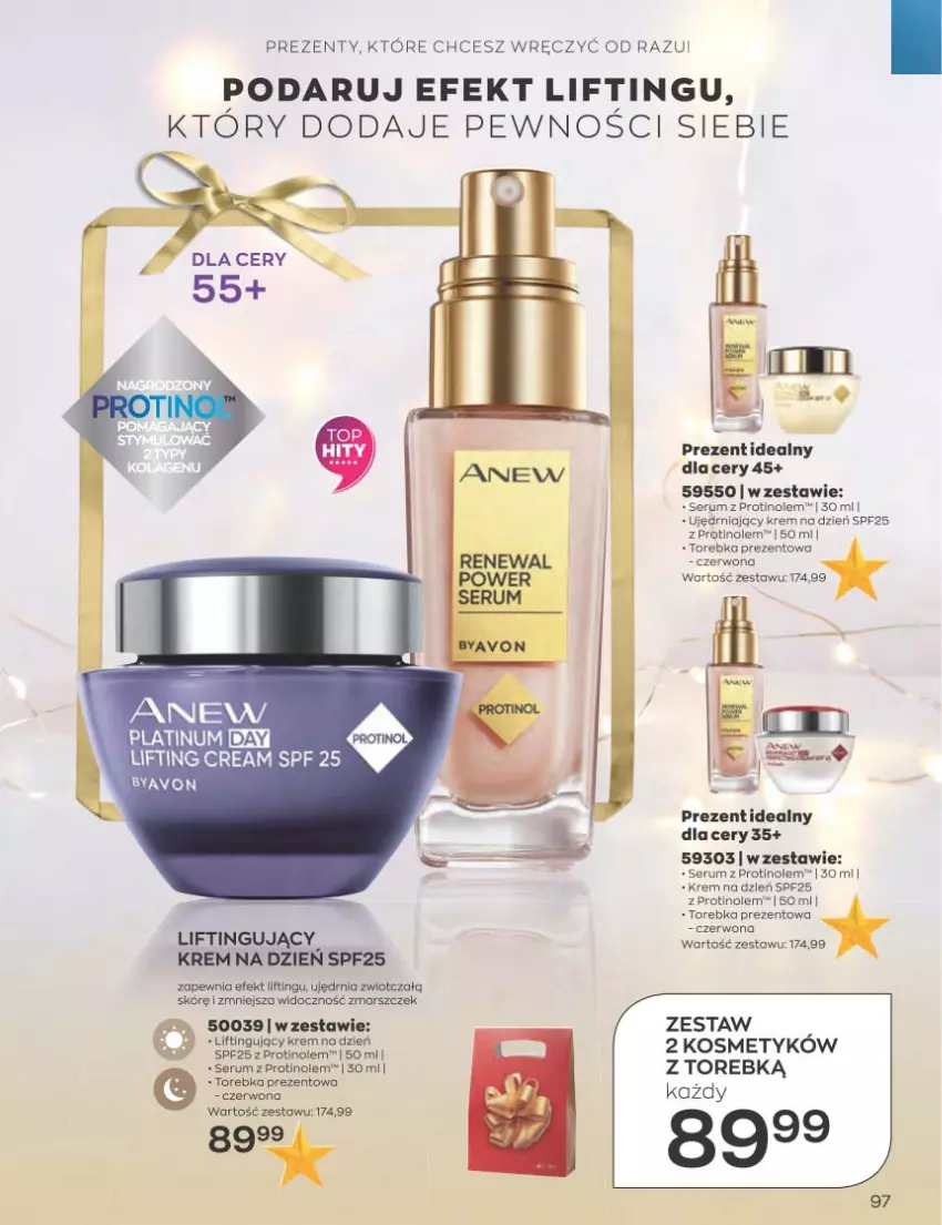 Gazetka promocyjna Avon - Katalog Avon 12/2022 kampania grudzień - ważna 01.12 do 31.12.2022 - strona 97 - produkty: Acer, Anew, Krem na dzień, Mars, Rum, Ser, Serum, Torebka