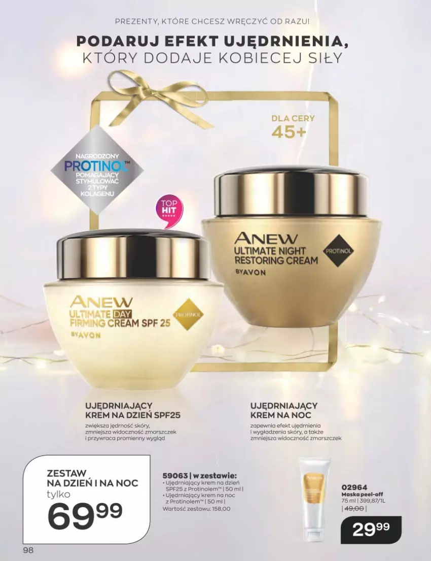 Gazetka promocyjna Avon - Katalog Avon 12/2022 kampania grudzień - ważna 01.12 do 31.12.2022 - strona 98 - produkty: Anew, Krem na dzień, Krem na noc, Mars, Maska