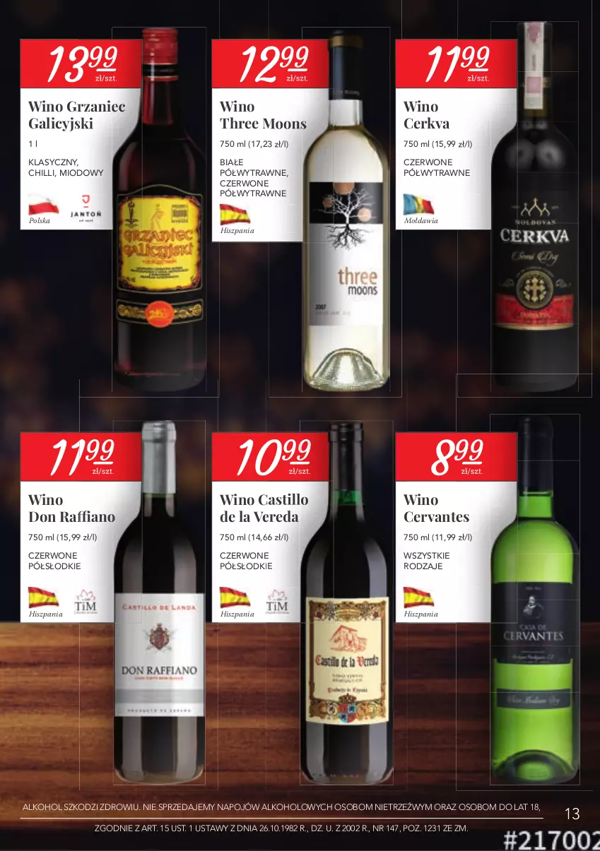 Gazetka promocyjna Stokrotka - Oferta alkoholowa - ważna 28.01 do 24.02.2021 - strona 13 - produkty: Grzaniec Galicyjski, Wino