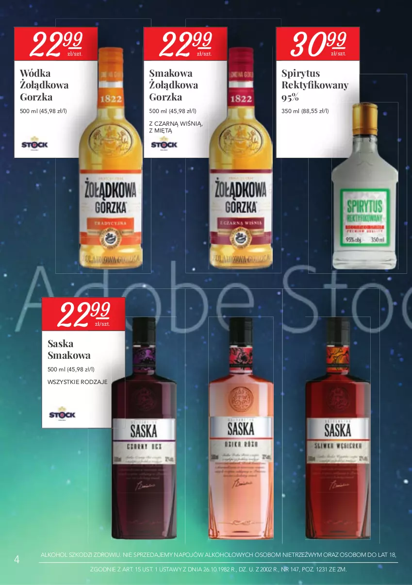 Gazetka promocyjna Stokrotka - Oferta alkoholowa - ważna 28.01 do 24.02.2021 - strona 4 - produkty: Saska, Wódka